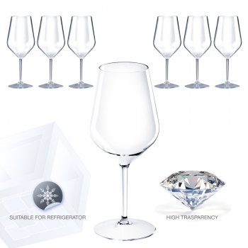 Reusable wineglass made of plastic 47 cl.